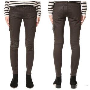 Hudson Jeans Colby Moto Cargo Skinny Green 25